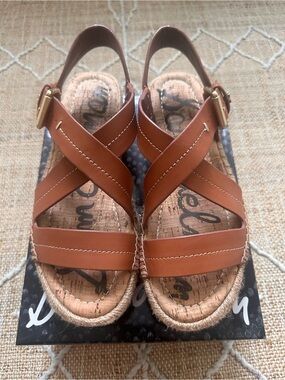 Sam Edelman Aisling Sandal Ginger Brown Leather 8M